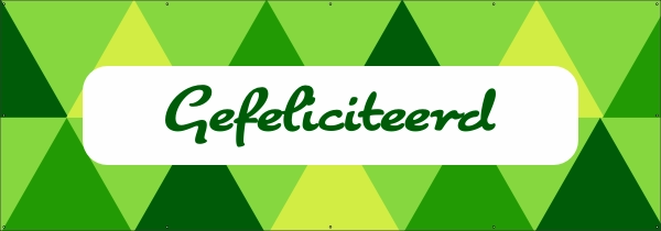 Gefeliciteerd spandoek
