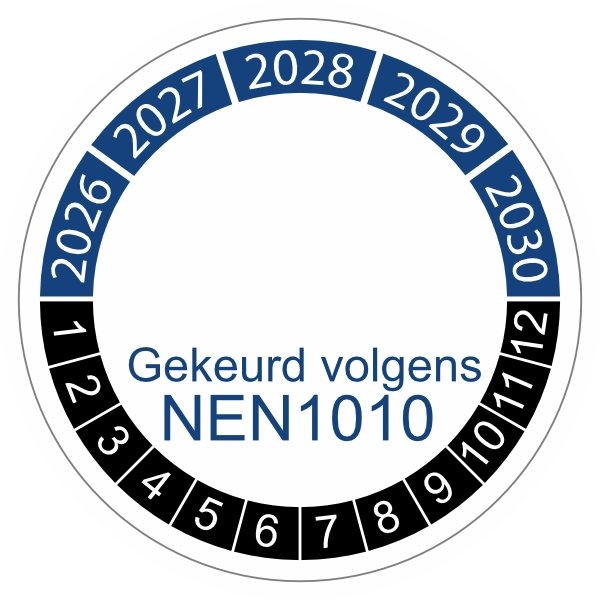 Gekeurd volgens nen1010 sticker