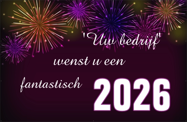 Gelukkig nieuwjaar spandoek