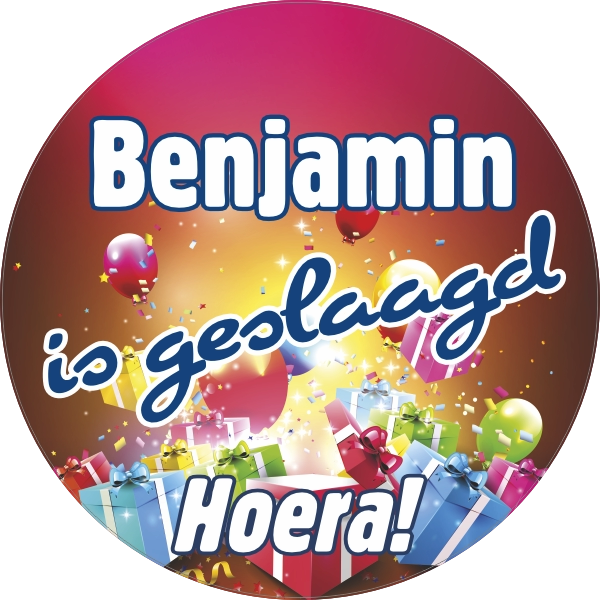Geslaagd sticker