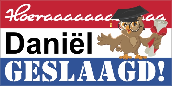Geslaagd wijze uil sticker