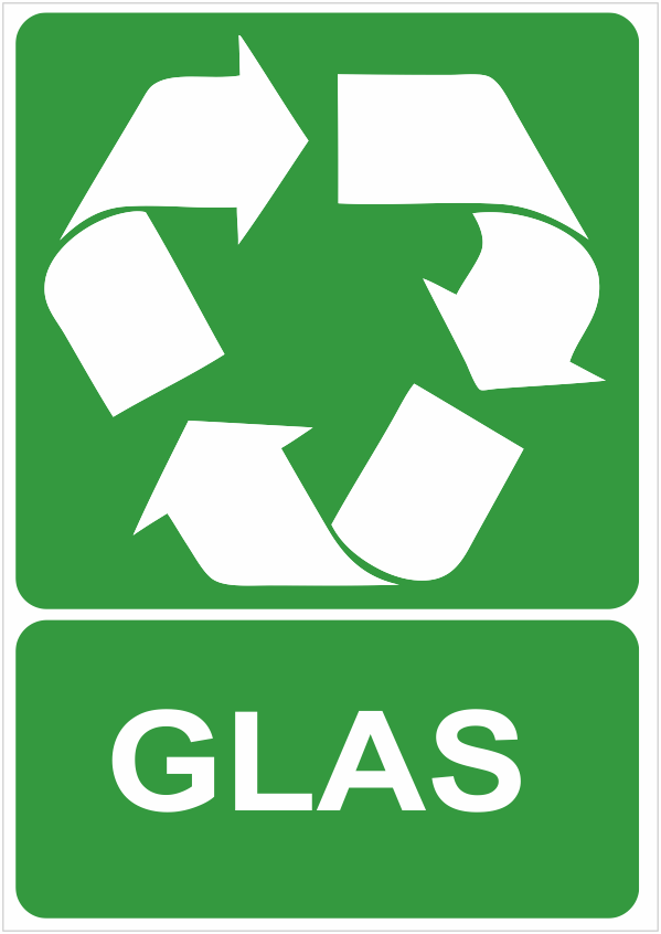 Glas Recycling sticker