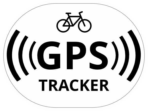 GPS fiets sticker zilver