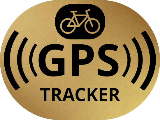 Dag Banket negatief GPS tracker fiets sticker goud | 123sticker.nl