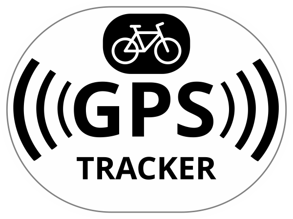 GPS tracker fiets sticker goud