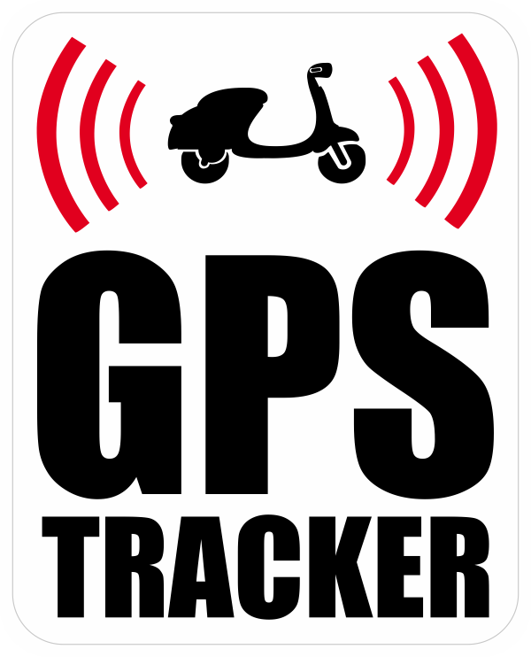 restjes Enzovoorts Vulkaan Sticker GPS tracker scooter | 123sticker.nl