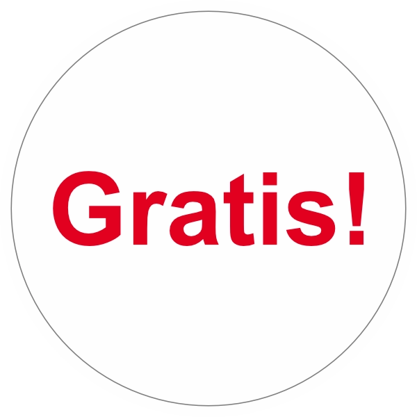 Ronde gratis sticker