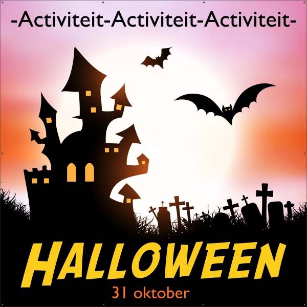 Halloween Activiteiten Spandoek