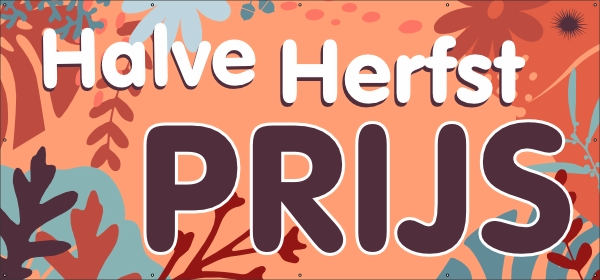 Halve herfst prijs spandoek