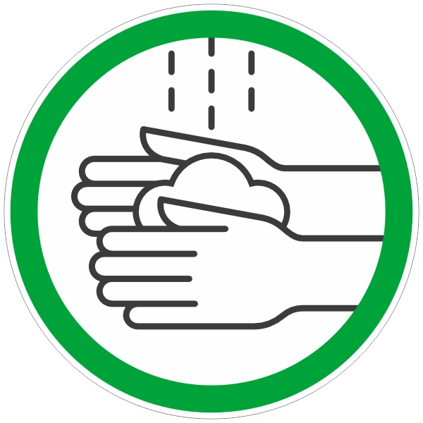 Handen wassen aub sticker