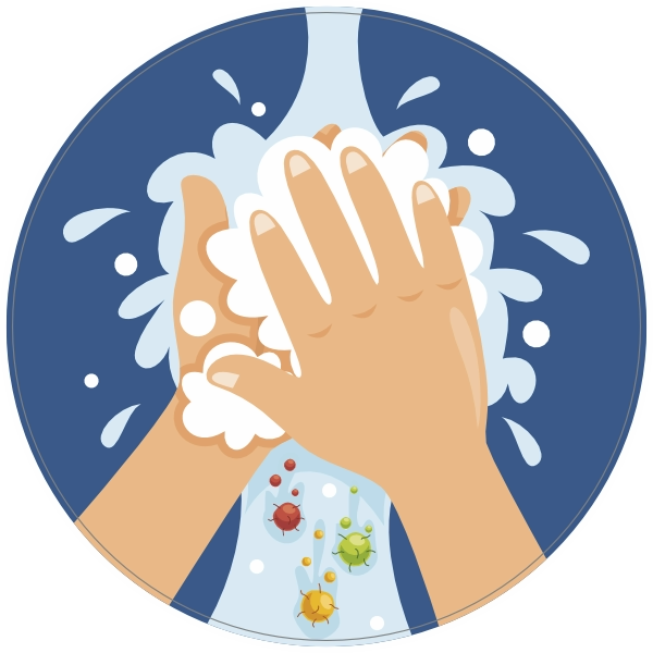 Handen wassen sticker