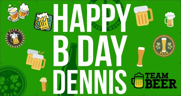 Happy B Day spandoek