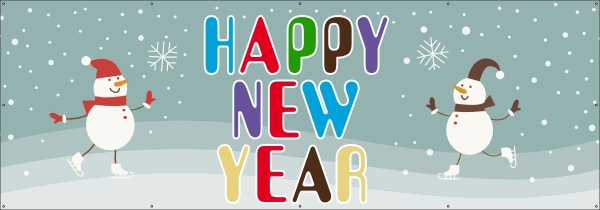 Happy new year spandoek