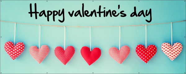 Happy Valentines Day Spandoek