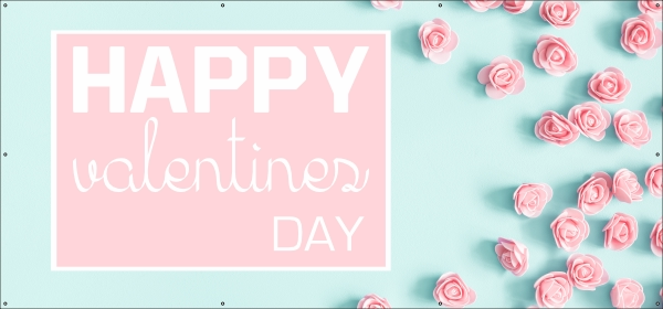Happy Valentines Day spandoek