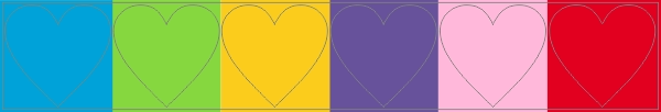 Hartjes stickervel