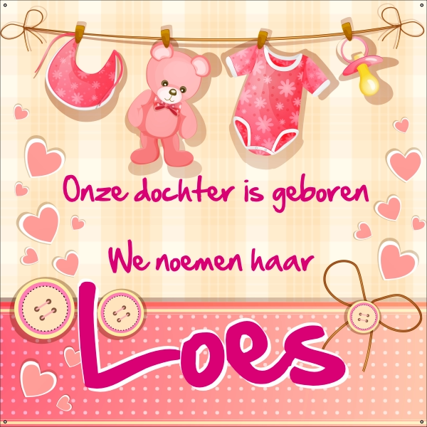 Het is een dochter spandoek