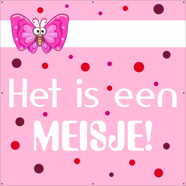 Het is een meisje spandoek