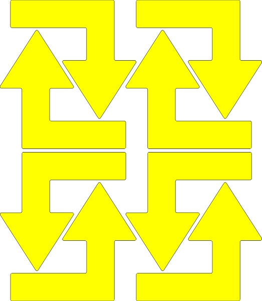 Hoekpijlen stickerset