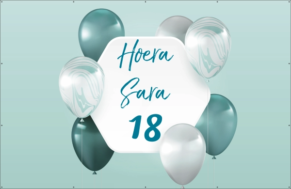 Hoera 18 spandoek