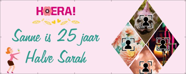 Hoera 25 jaar spandoek