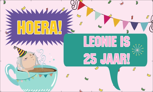 Hoera 25 spandoek