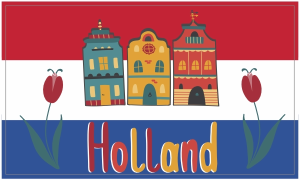 Holland Amsterdamse huisjes sticker