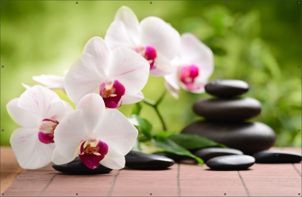 Hot stones blossom tuindoek
