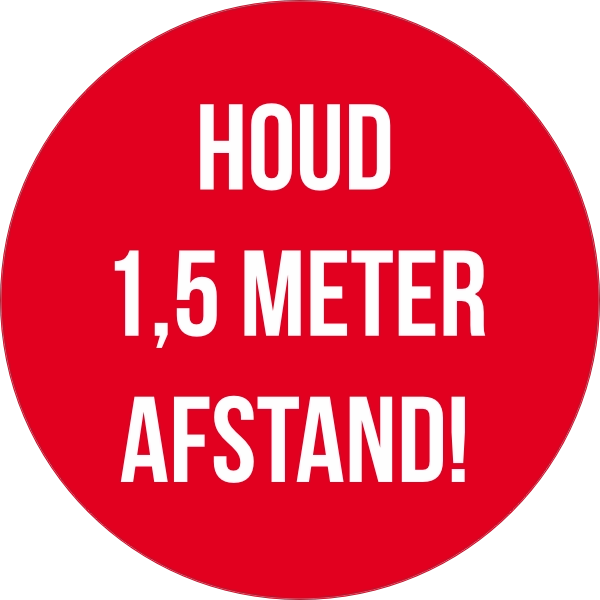 Houd 1,5 meter afstand sticker