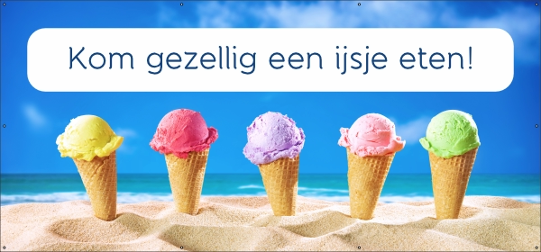 Ijsjes spandoek