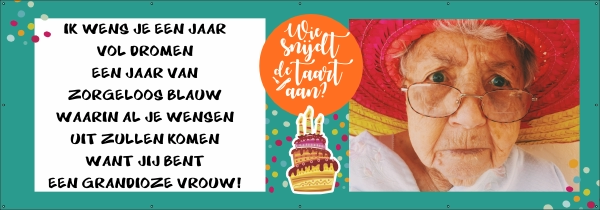 ik wens je verjaardag spandoek