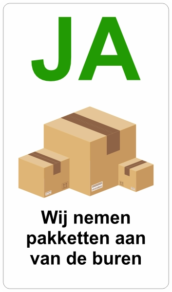 JA wel pakketten sticker