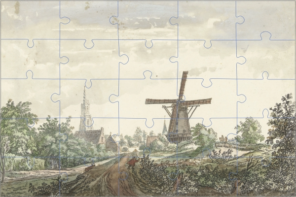 Gezicht op leusense weg naar Amersfoort puzzel