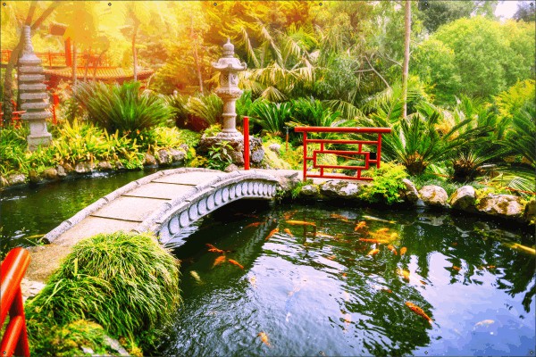 Japanse tuin tuindoek