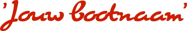 Jouw bootnaam sticker