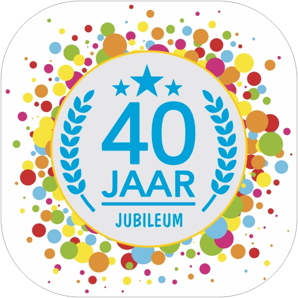 Jubileum sticker 40 jaar