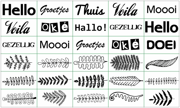 Groeten stickervel