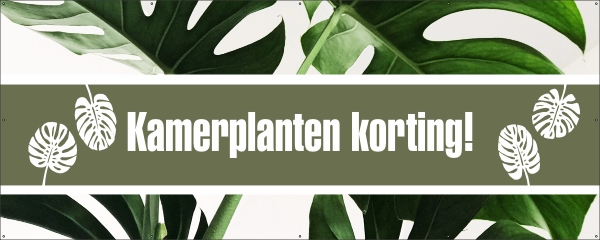 Kamerplanten korting spandoek
