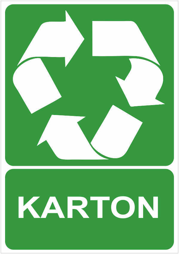 Karton Recycling sticker