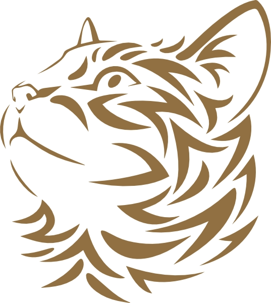 Kat tribal muursticker