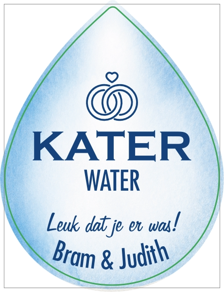 Kater water druppel vorm
