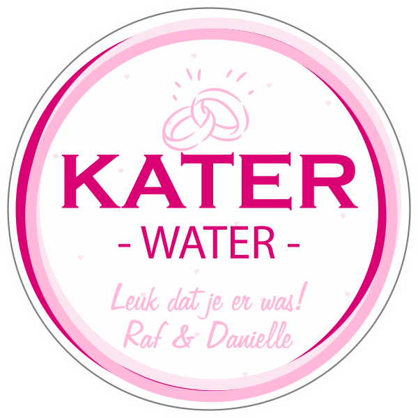 Kater water roze sticker
