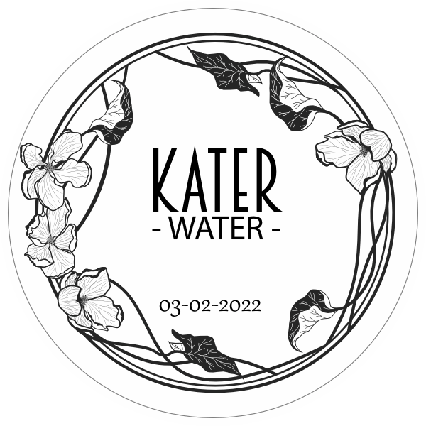 Kater water zilver metallic sticker