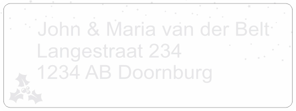 Kerst adressticker