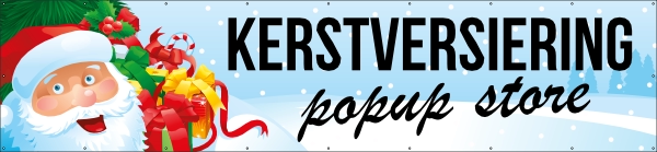 Kerst popup spandoek