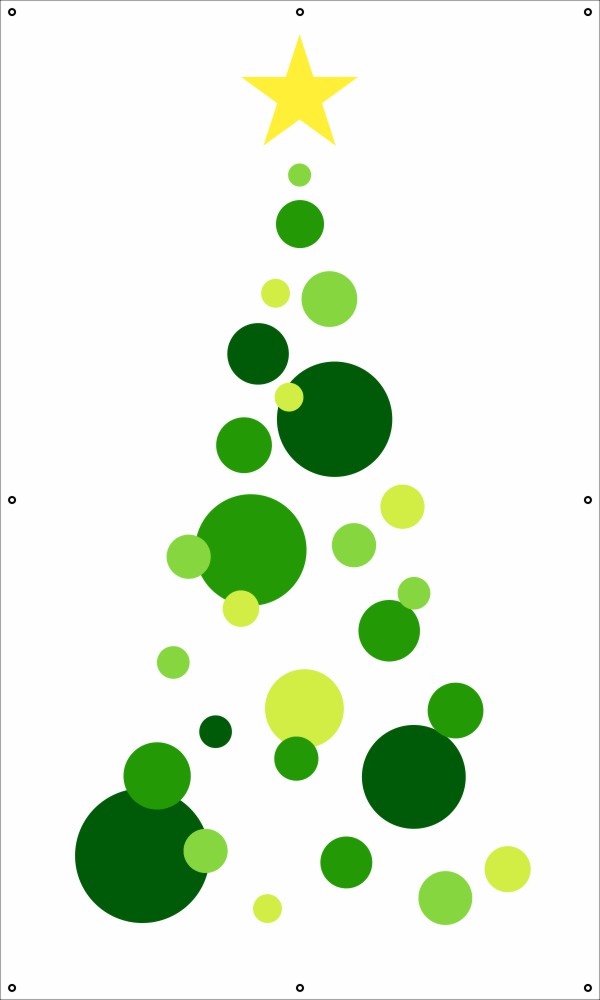 Kerstboom abstract spandoek