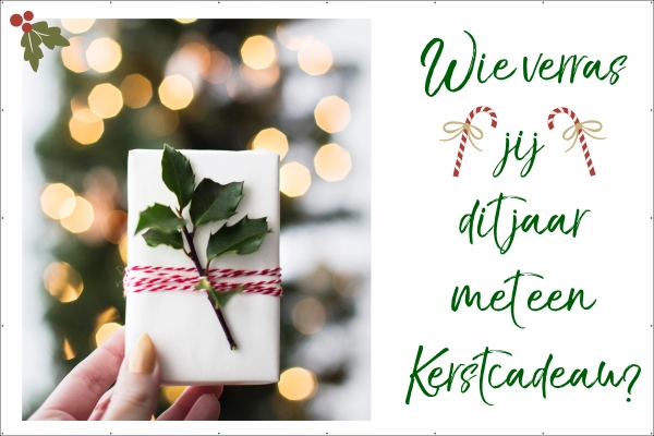 Kerstcadeau verrassing spandoek