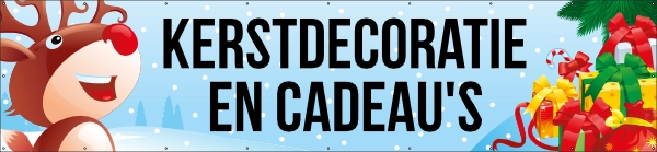 Kerstdecoratie Cadeau Spandoek