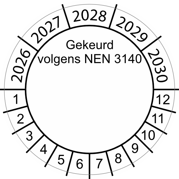 keuringssticker 2022 nen 3140