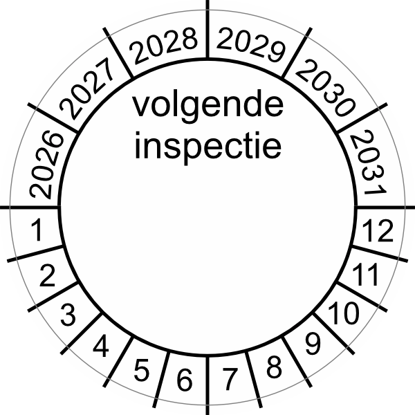keuringssticker 2022 volgende inspectie